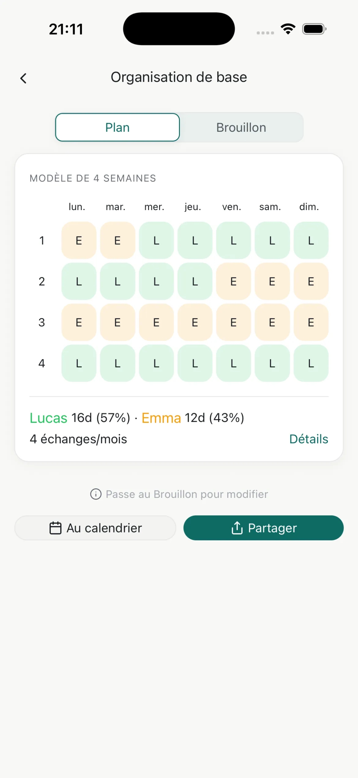 Calendrier de garde